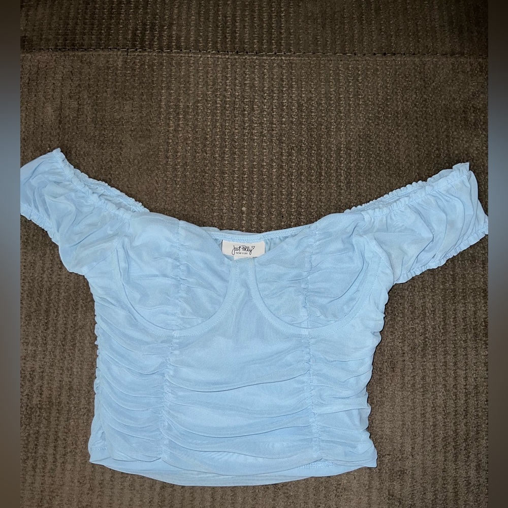 Cinderella Baby Blue Crop Top